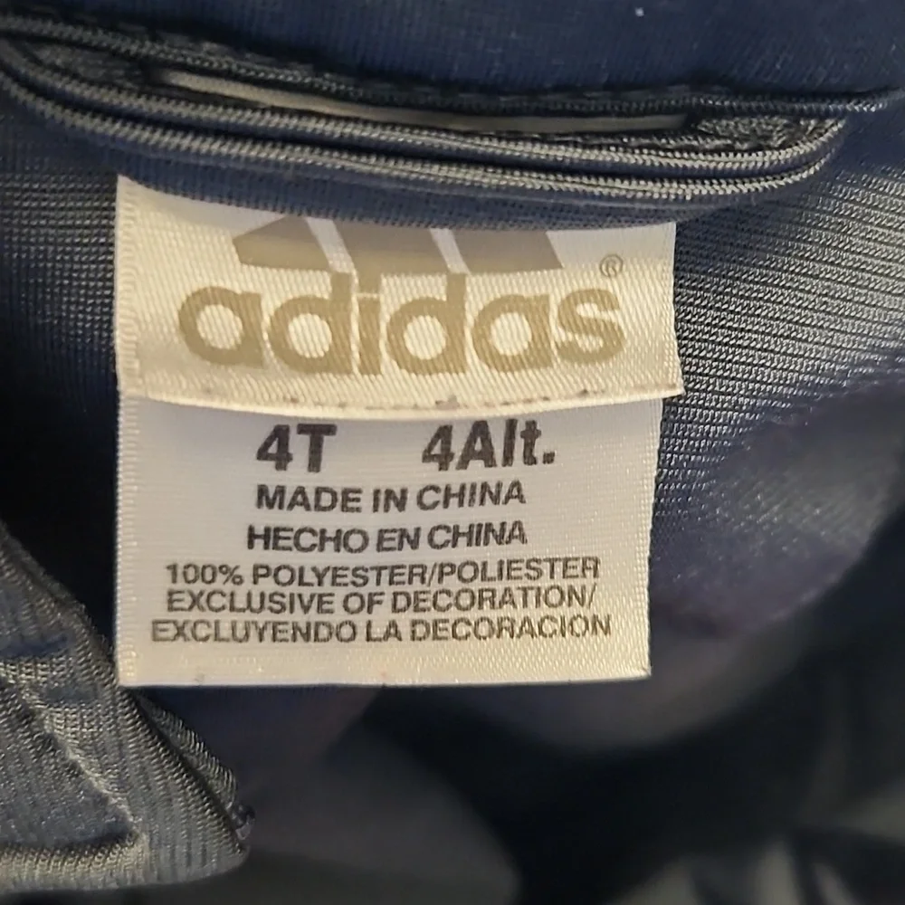 ADIDAS Zip Up Track Jacket Embroidered 3 Stripe 4T